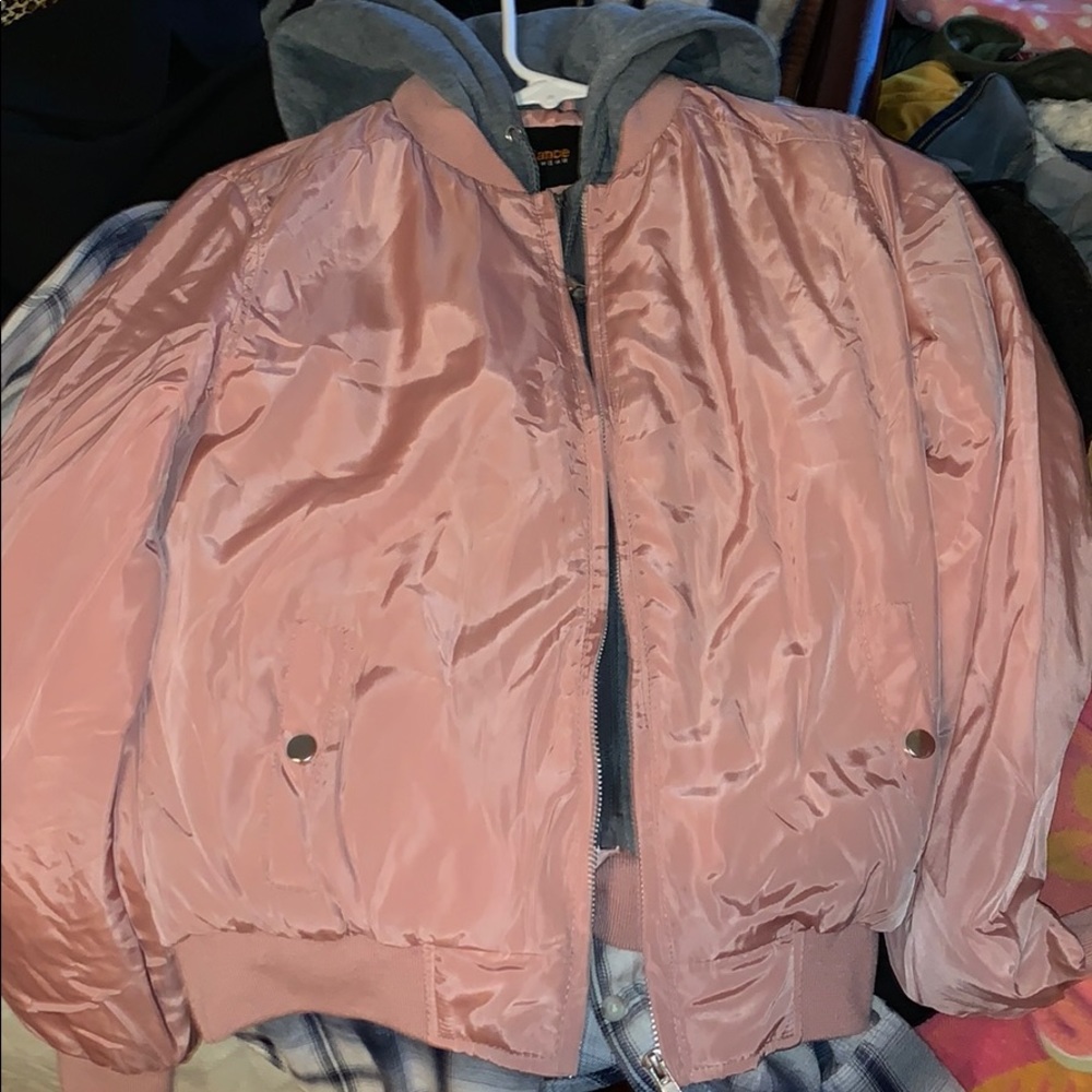 Hooded bomber jacket